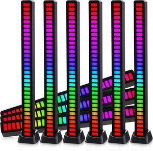 LED araç ön camı işık ses aktif ekolayzer EL Neon işık müzik ritim flaş lambası RGB ritim işık çubuğu - Product Image 4