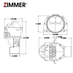ZIMMER <strong>LED</strong> Projector Lens R70MAX 3.0inch Dual Laser 6000K <strong>White</strong> Color High Power <strong>80W</strong> for Bi <strong>Led</strong> Car Projector Headlight - Product Image 6