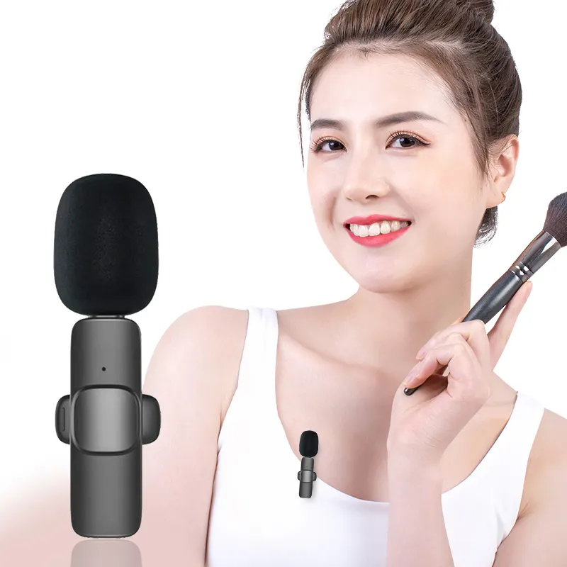 Collar clip bar necktie clip lapel condenser cordless wireless small microphone price noise reduction MIC for reporter actor
