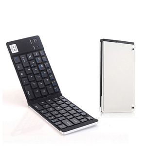 Venta al por mayor precio de fábrica aleación de aluminio inalámbrico Bluetooth teclado plegable Mini portátil F66 teclados para IOS Android Windows - Product Image 1