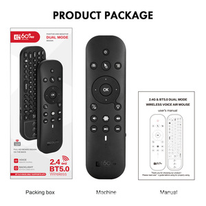 Control remoto inalámbrico de modo dual BT de 2,4G de alta calidad Control remoto retroiluminado en color de voz para control de computadora de TV - Product Image 5