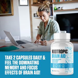 OEM Nootropic Brain Aid Cápsulas Suplemento de memoria Mejorar la concentración Memoria Función cerebral Cápsulas de salud