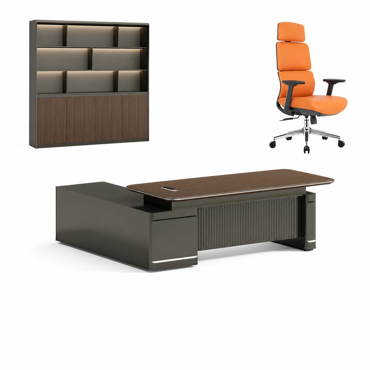 Boss Desk+Boss Chair+Filing cabinet