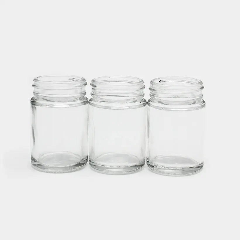 Atacado vazio Food Grade vidro jar 40ml Condimento pote claro Tanque De Armazenamento