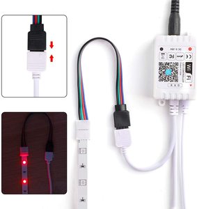 ESannオスからクリップ10mm4ピンLEDストリップライトRGBLED延長ワイヤーケーブル (LEDストリップ用) - Product Image 6