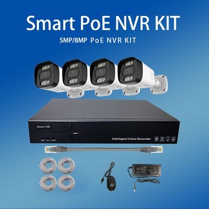 IP Cctv <strong>System</strong> 4K POE Wired <strong>Network</strong> Camera Outdoor IP66 Color Night Vision 8MP AI <strong>Security</strong> Camera 4 Channel Nvr Kit with Audio - Product Image 2
