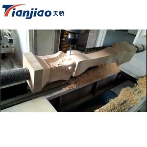 Centro de torno de madera CNC multifuncional de alimentación automática, 4 ejes de TJ-1220 para patas de mesa curvada, etc. - Product Image 1
