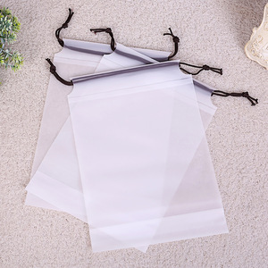 自定义徽标磨砂pe塑料网兜最小起订量100pcs - Product Image 2