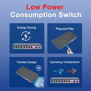 8 Port KuWiFi 2,5 Gbit/s Indoor Wifi Ethernet 60G Switch SFP Wireless Switching VLAN-Funktion Ethernet-Netzwerk-Switches - Product Image 2