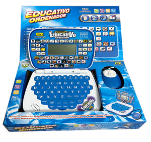 Spanisch Englisch Multifunktion spunkt Lesen Lernmaschine LED-Bildschirm Laptop Lernmaschine für Kinder