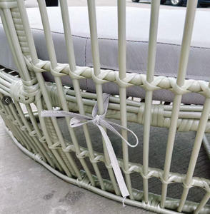 Nhà hàng sân vườn, hồ bơi, đồ nội thất ngoài trời sang trọng, ghế sofa tròn ngoài trời bằng mây, ghế sofa giường và mái che - Product Image 4