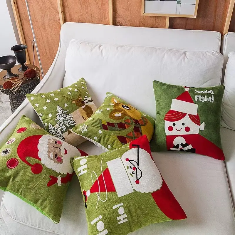2023 Рождественская декоративная сублимационная Наволочка на подушку, оптовая продажа, снежный красный чехол для дивана, Лидер продаж