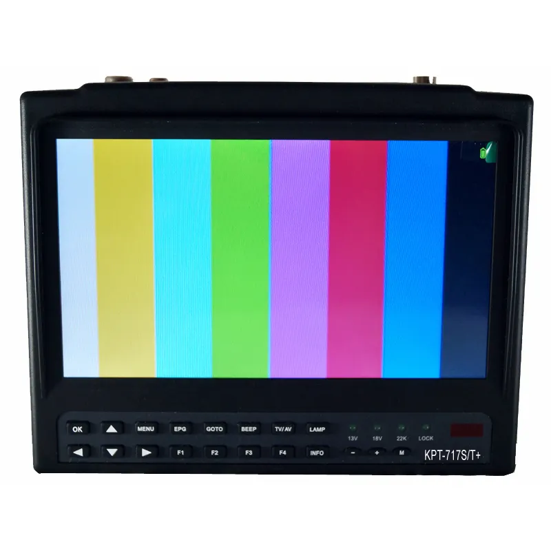 KPT-717ST + 7 pollici IPS DVB-S DVB-S2 MPEG4 H.265 Satfinder Digital Satellite Finder Meter CCTV Monitor