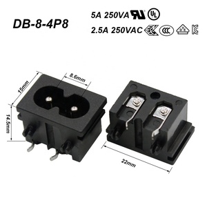 อุตสาหกรรมไฟฟ้า2ขาชาย C8ซ็อกเก็ตขนาดเล็ก Iec C8ขั้วต่อสายไฟ - Product Image 3