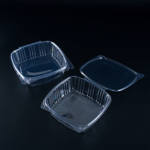 Thân thiện với môi trường và thiết kế chức năng với khóa tốt 12oz. Clear PLA/PET/rPet vuông Deli <span class=keywords><strong>container</strong></span>. - Product Image 3