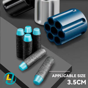 LASHOT 10 metre atış yumuşak kurşun Revolver oyuncak tabanca hızlı doldurma vantuz EVA ve ABS güvenlik kids 'mekanik dönüş çocuk yumuşak silah - Product Image 6