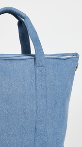 2023 bán buôn thời trang phụ nữ màu xanh denim <span class=keywords><strong>Tote</strong></span> Bag với có thể tháo rời dây đeo vai - Product Image 2