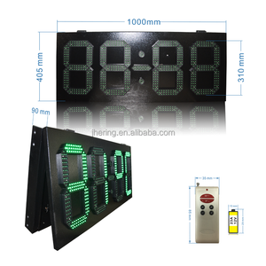 Jhering grande LED esterno digitale orologio da parete con Display di temperatura 7 segmento segno di cifra per uso esterno