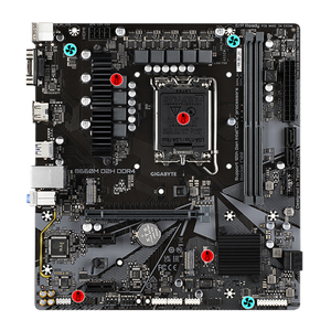 GIGABYTE B660M D2H DDR4 anakart destekler LGA 1700 soket 12th Gen Intel Core serisi CPU ile DDR4 64G bellek