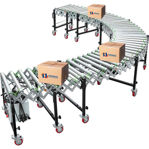 Förderer hersteller Expendable Power Roller Conveyor Flexibles einziehbares Fördersystem zum Laden Entladen Transport