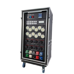 Distribuidor de energía trifásico Socapex 400amp Caja de distribución de suministro eléctrico portátil Material de cobre 32a Salida de interruptor