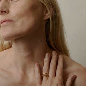 Gemnel Classic Rings <strong>Handcrafs</strong> 100% Recycled Sterling Silver Gold Vermeil Finish Fashion Rings