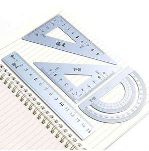 4 adet 15cm cetvel iletki sağ açı üçgen alüminyum geometri takım elbise - Product Image 1