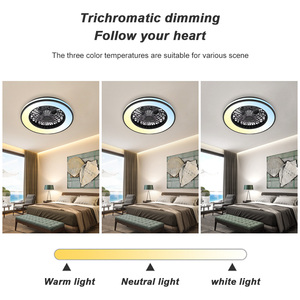 <span class=keywords><strong>20</strong></span> inch ventilador de techo RGB tuya app điều khiển thông minh DC động cơ phòng khách quạt trần với ánh sáng LED và điều khiển từ xa - Product Image 5