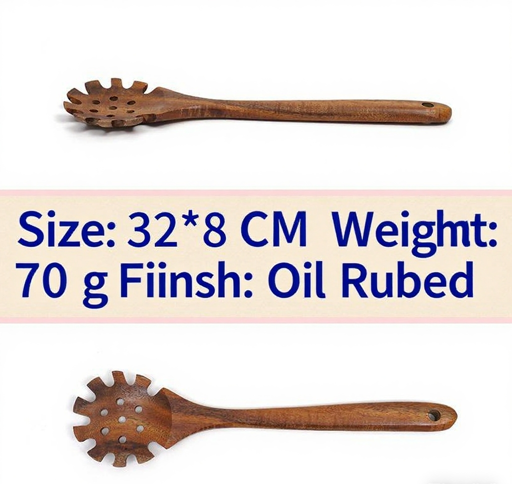 32cm acacia wood spoon