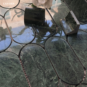 Lander đá Verde Guatemala đá cẩm thạch Gạch <span class=keywords><strong>Mosaic</strong></span> Retro thiết kế tường đá gạch - Product Image 5