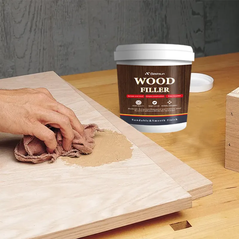 Quick Drying All Purpose Waterproof Low Voc Wooden Putty Dark Walnut Exterior Wood Filler For Hardwood Floors