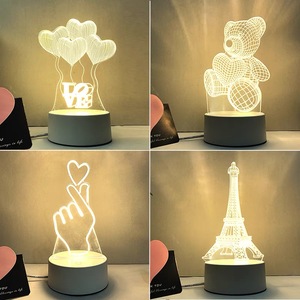 ไฟกลางคืน LED อะคริลิครูปภาพลวงตา3D ที่ทันสมัยไฟตกแต่งห้อง10ห้องนอนของขวัญตกแต่งสำหรับเด็ก60คน - Product Image 2