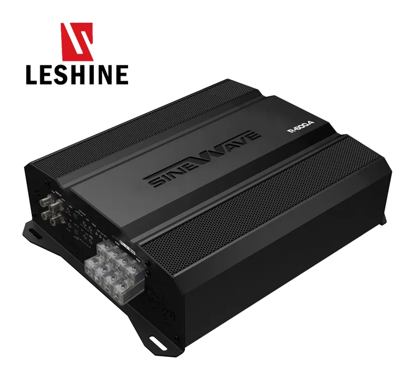 Leshine R 600,4 W clase D amplificadores de coche brasileños altavoz bajo V12 y subwoofer audio 4 canales amplificador de coche