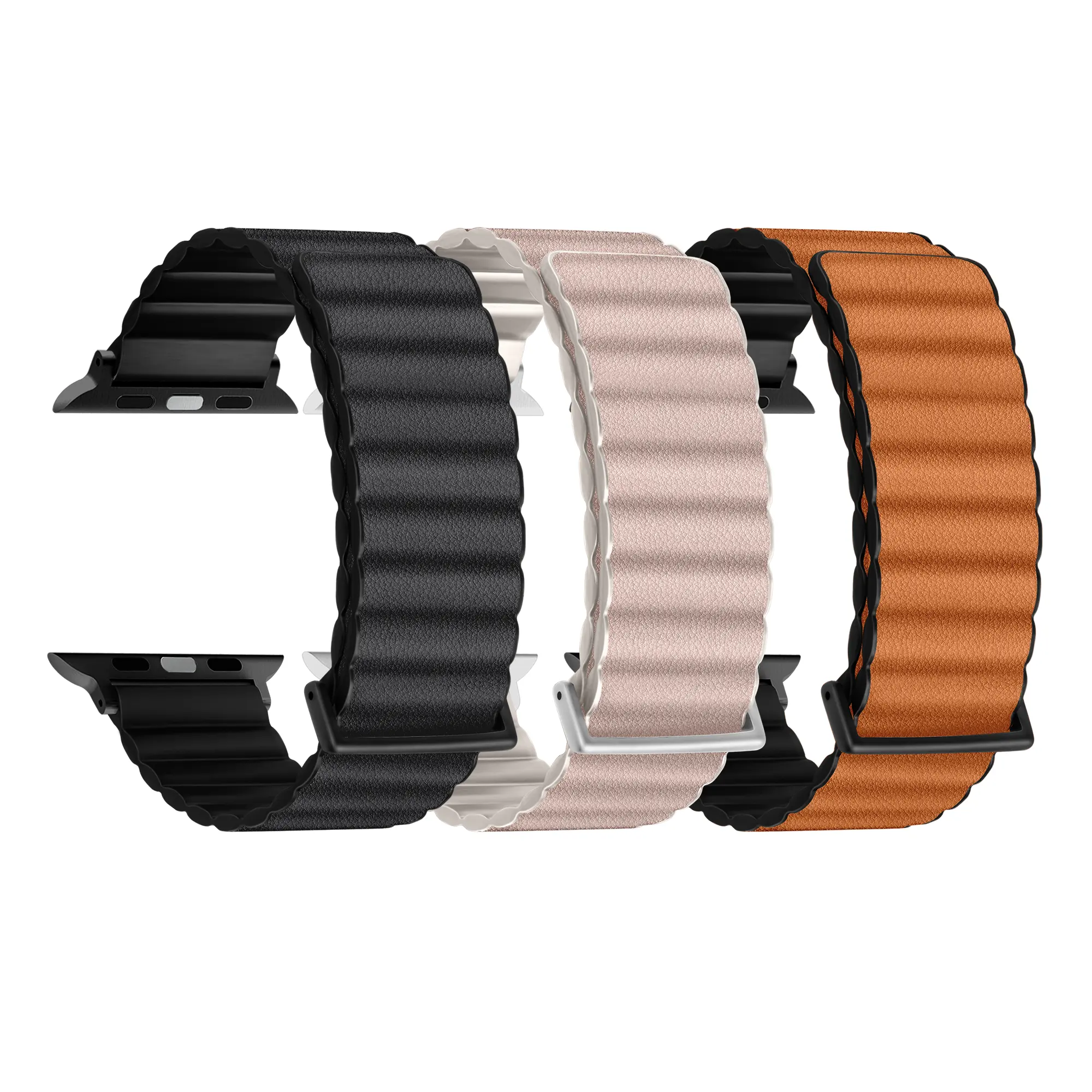 Cinturino con chiusura magnetica in vera pelle e TPU per orologio Apple Watch Ultra 49mm, cinturino Premium per la serie iWatch 9 8 41mm