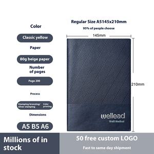 Soododo A5 Notebook Caja de regalo Set LOGO personalizado Oficina de negocios Bloc de notas Tendencia creativa Empalme Espiral Diario Papel Tela de cuero - Product Image 3