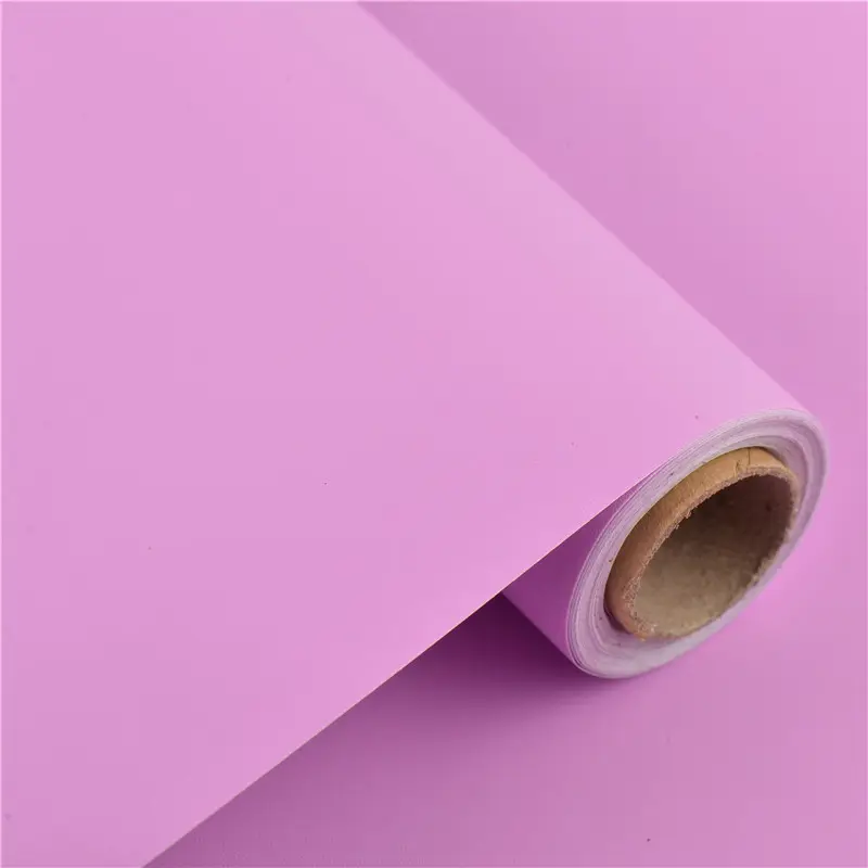Hot wholesale 45cmx500cm purple color room decoration pvc self adhesive wallpaper