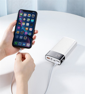 [Estoque] Alta Capacidade 20000mah Bateria Externa PD + QC 3.0 Carregamento Rápido Powerbank <span class=keywords><strong>Digital</strong></span> <span class=keywords><strong>Display</strong></span> Power Bank 20000mah