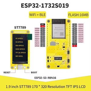 ESP32S3 development board with screen 1.9 inch LVGL <strong>wifi</strong> Bluetooth display screen TFT module <strong>Arduino</strong>
