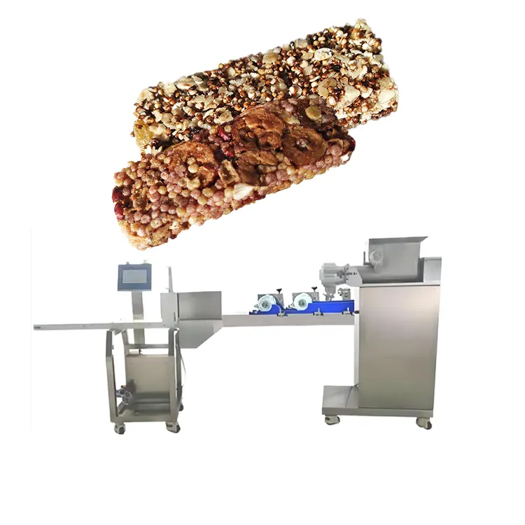 Máquina automática de fabricación de barras, línea de producción de cereales, proteína, Granola, cacahuete, dulces