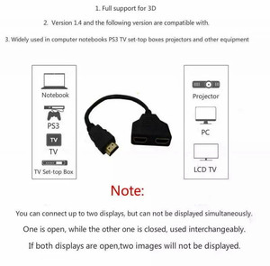 出力スプリッターアダプタケーブルコンバータDVD HDTV PS3スプリッターアクセサリー用,男性から女性への工場出力ポート1入力2出力スプリッターアクセサリー - Product Image 6