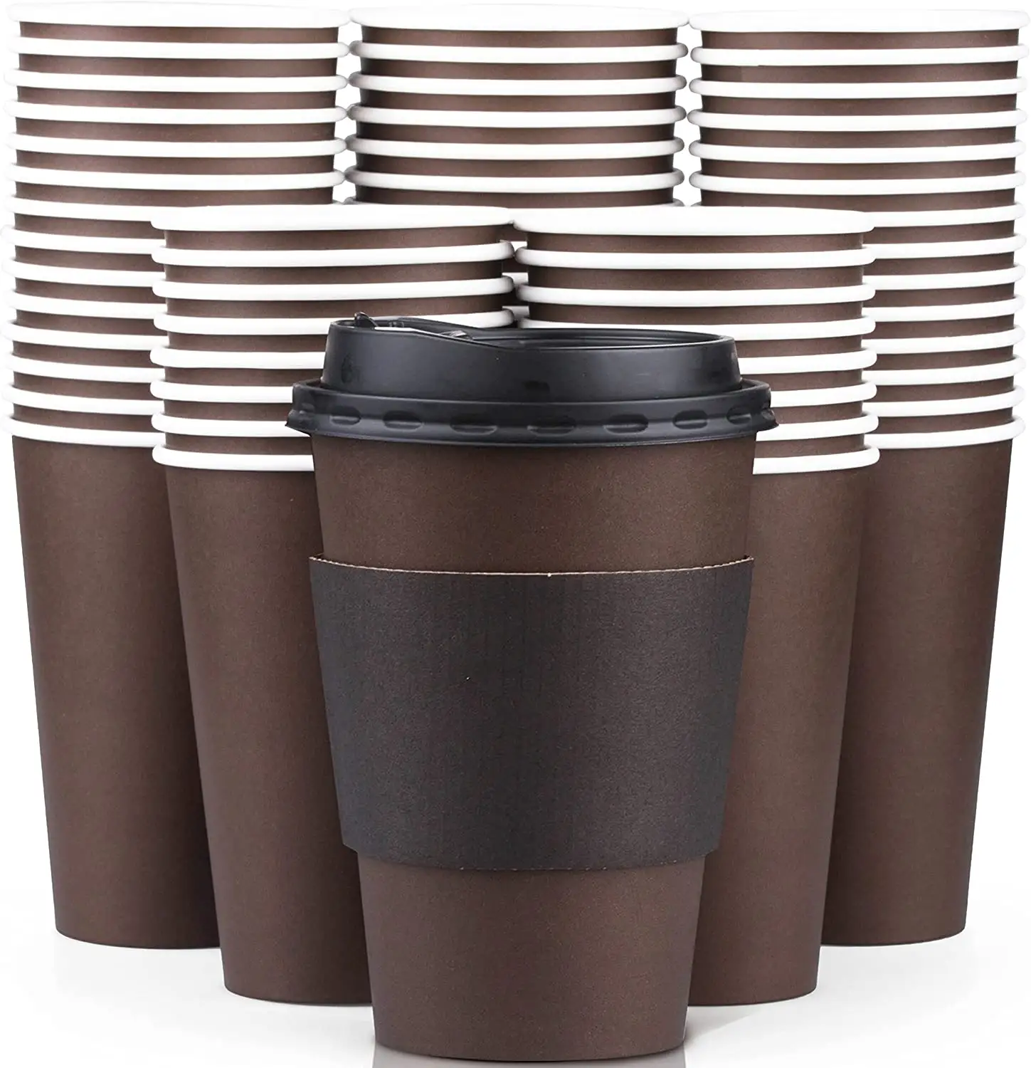 사용자 정의 인쇄 단일 벽 12 온스 브라운 화이트 크래프트 종이 컵 일회용 종이 커피 컵