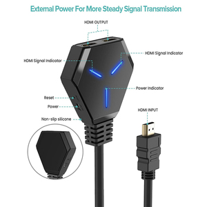 <strong>HDMI</strong> <strong>Splitter</strong> Adapter Cable <strong>1</strong> in <strong>2</strong> Out Dual Monitor Copy Image 4K <strong>HDMI</strong> <strong>Splitter</strong> with EDID No Reviews yet - Product Image 3