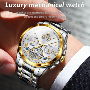 Orologio meccanico completamente automatico multifunzione a doppio calendario da uomo con luce notturna impermeabile da uomo - Product Image 5