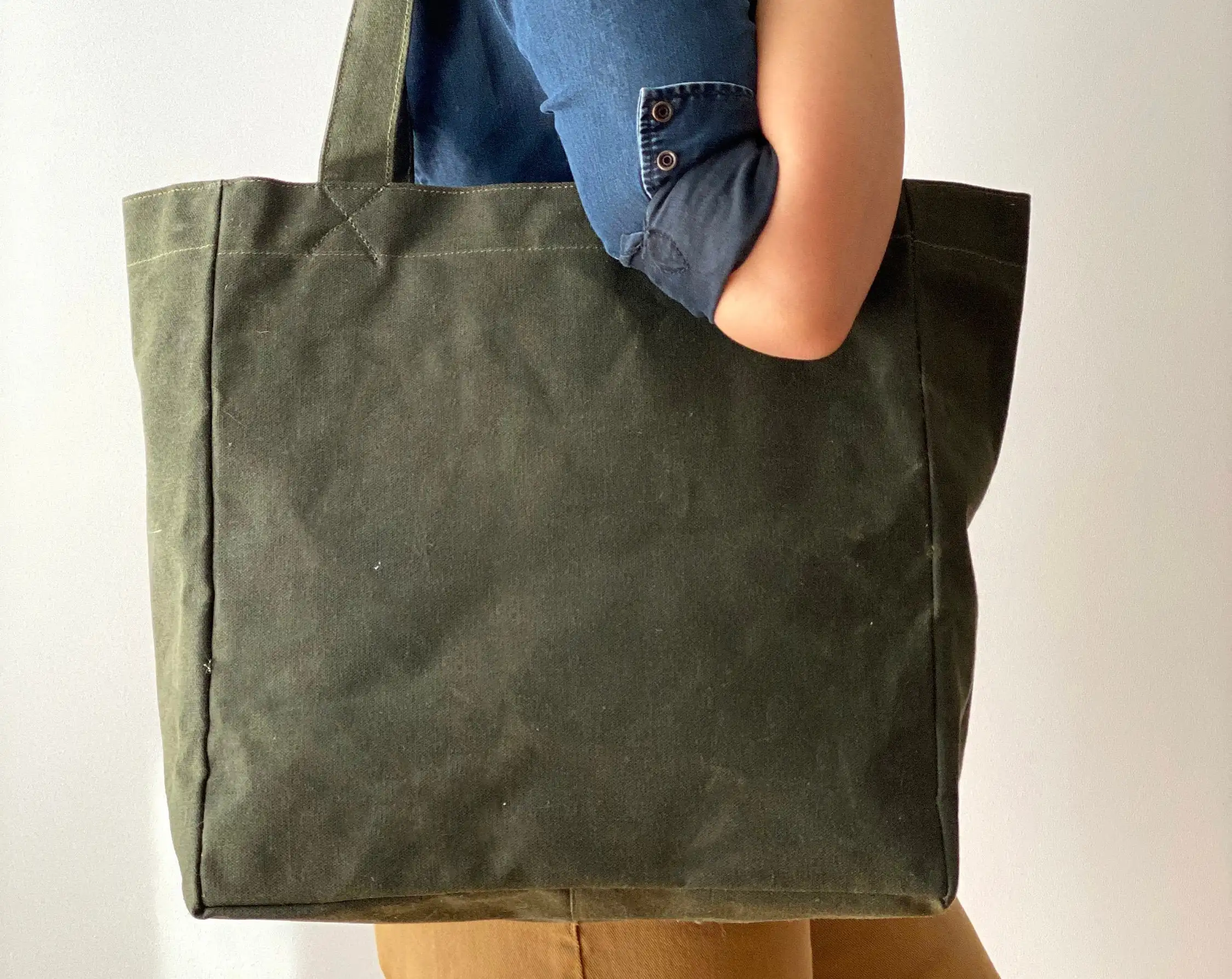 Bolsa de lona verde reciclada bolsas de compras al por mayor bolsa de lona de algodón con impresión personalizada