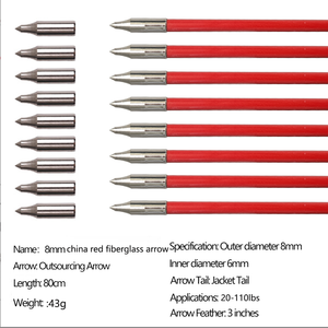 Fabrika doğrudan tedarik 8mm Fiber kompozit olimpik yay çelik noktası plastik tüy avcılık hedef uygulama yay ve ok avcılık - Product Image 5