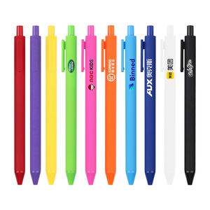 Promotional Custom Logo Printed Gel Ballpoint Pen <strong>Cheap</strong> Plastic Ballpen Multiple Candy Colors 1.0mm <strong>Writing</strong> Width Personalized - Product Image 1