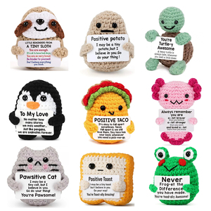 Handmade Dệt Kim Búp Bê Cảm Xúc Dưa Chuột Búp Bê Năng Lượng Tích cực Trang Trí Len Crochet Cảm Xúc Hỗ Trợ Búp Bê Cho Giáng Sinh - Product Image 1