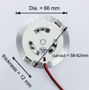 โคมไฟติดเพดาน12V 2W,ไฟ LED ระบบสัมผัสหรี่แสงได้สมาร์ทหลอดไฟสำหรับบ้านรถบ้าน RV ฝานิกเกิล - Product Image 2