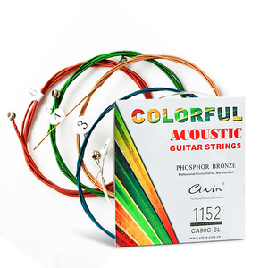 Wholesale Price Colorful Alloy Bronze <strong>String</strong> Colored Acoustic 6 Guitar <strong>Strings</strong> Set for Folk Guitars - Product Image 1