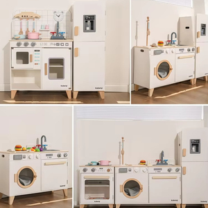 Nhà máy trực tiếp trẻ em bằng gỗ mô phỏng nhà bếp đặt máy nướng bánh mỳ Máy pha cà phê bằng gỗ Đồ chơi nhà bếp - Product Image 3